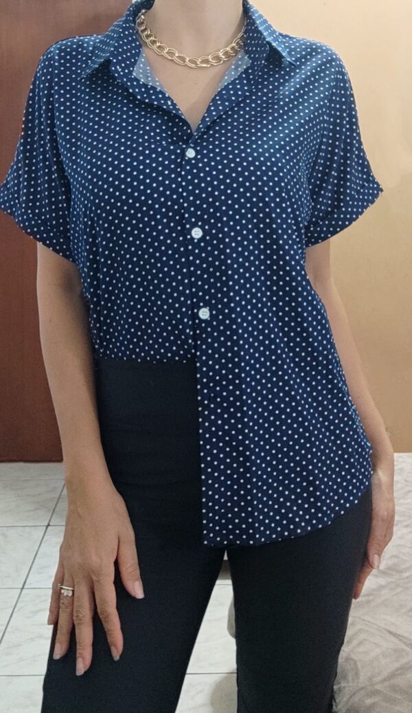 Blusa de Poá Azul (G) - Image 4