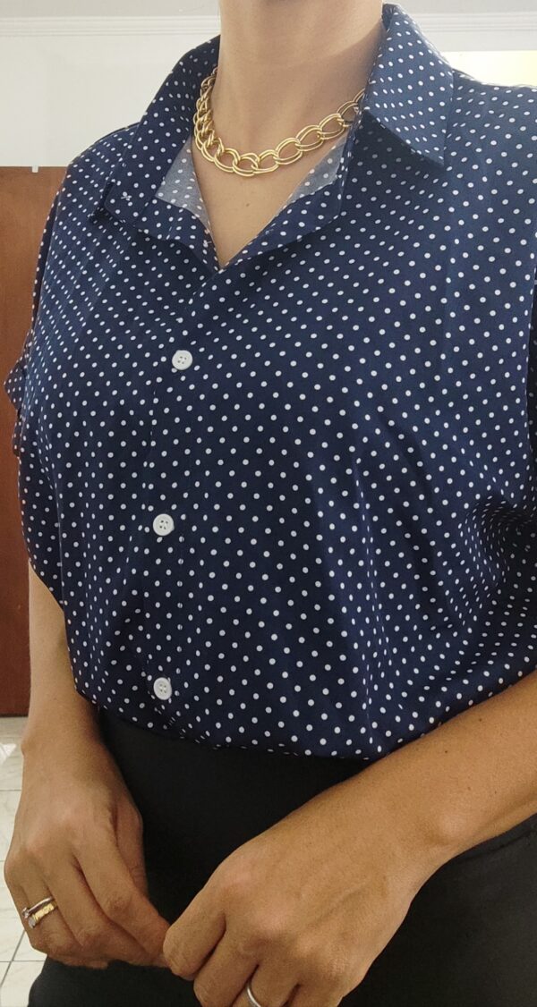 Blusa de Poá Azul (G) - Image 2