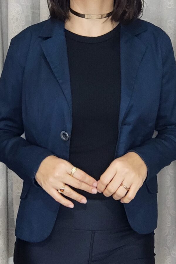 Blazer Azul-Marinho Clássico (M)