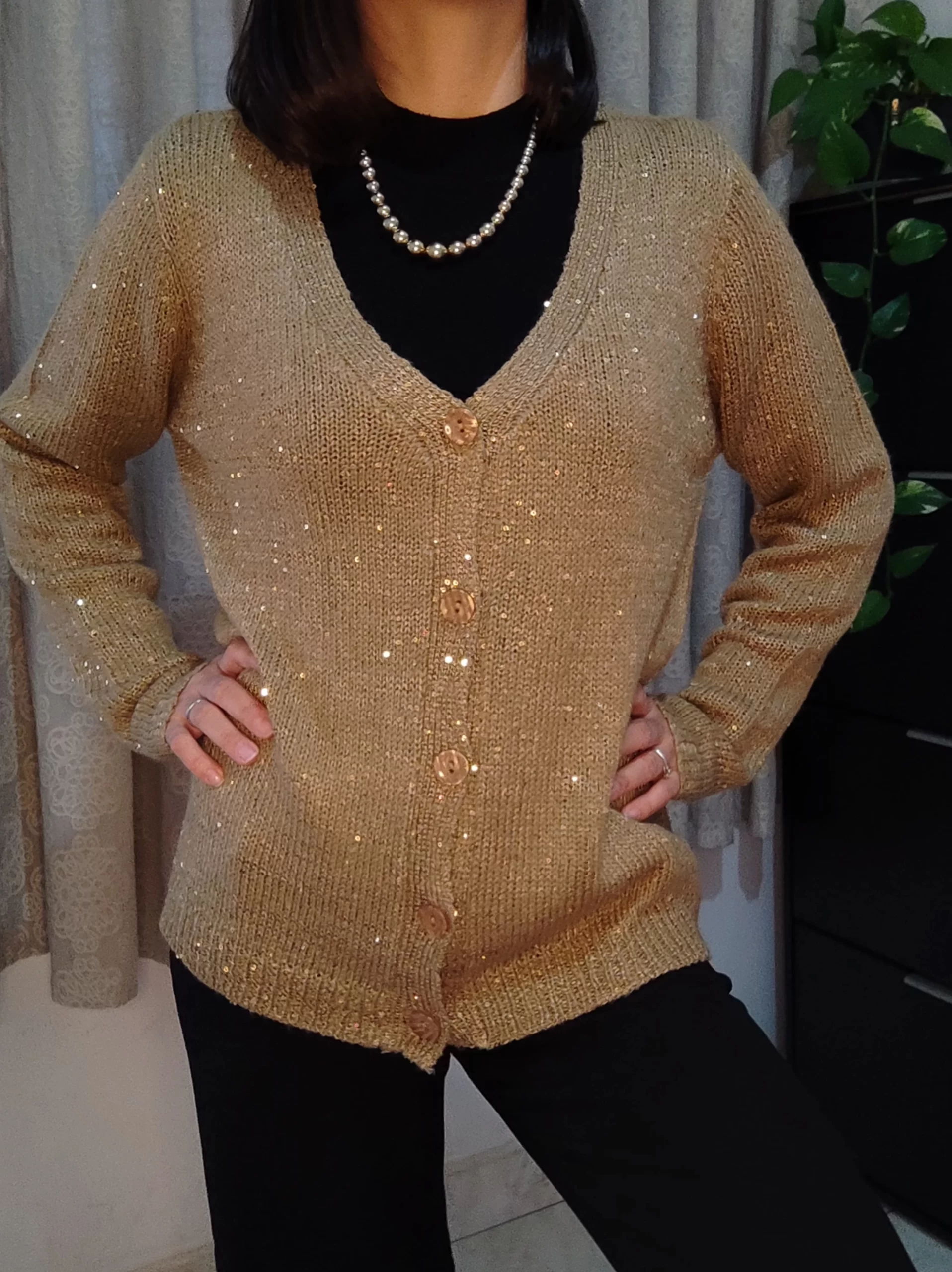 Cardigan Tricot com Fios Metalizados (GG) - Imagem 2