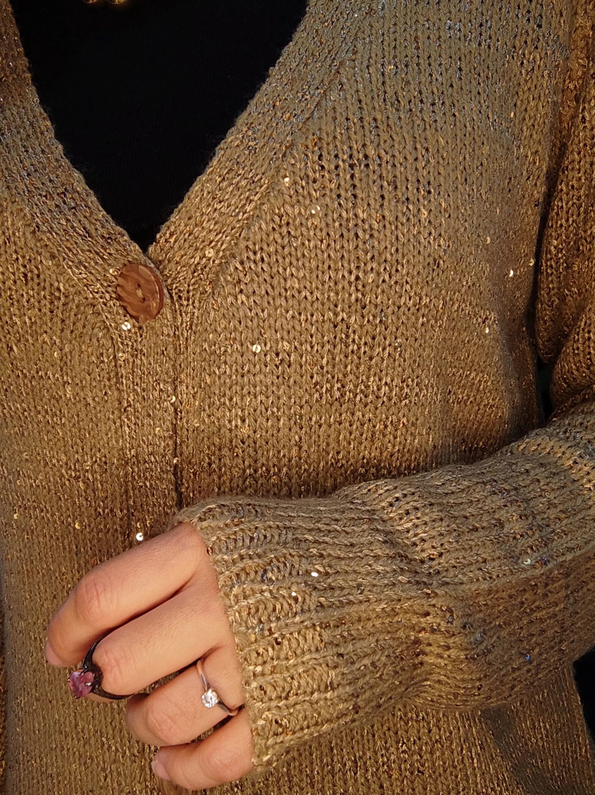 Cardigan Tricot com Fios Metalizados (GG) - Imagem 3