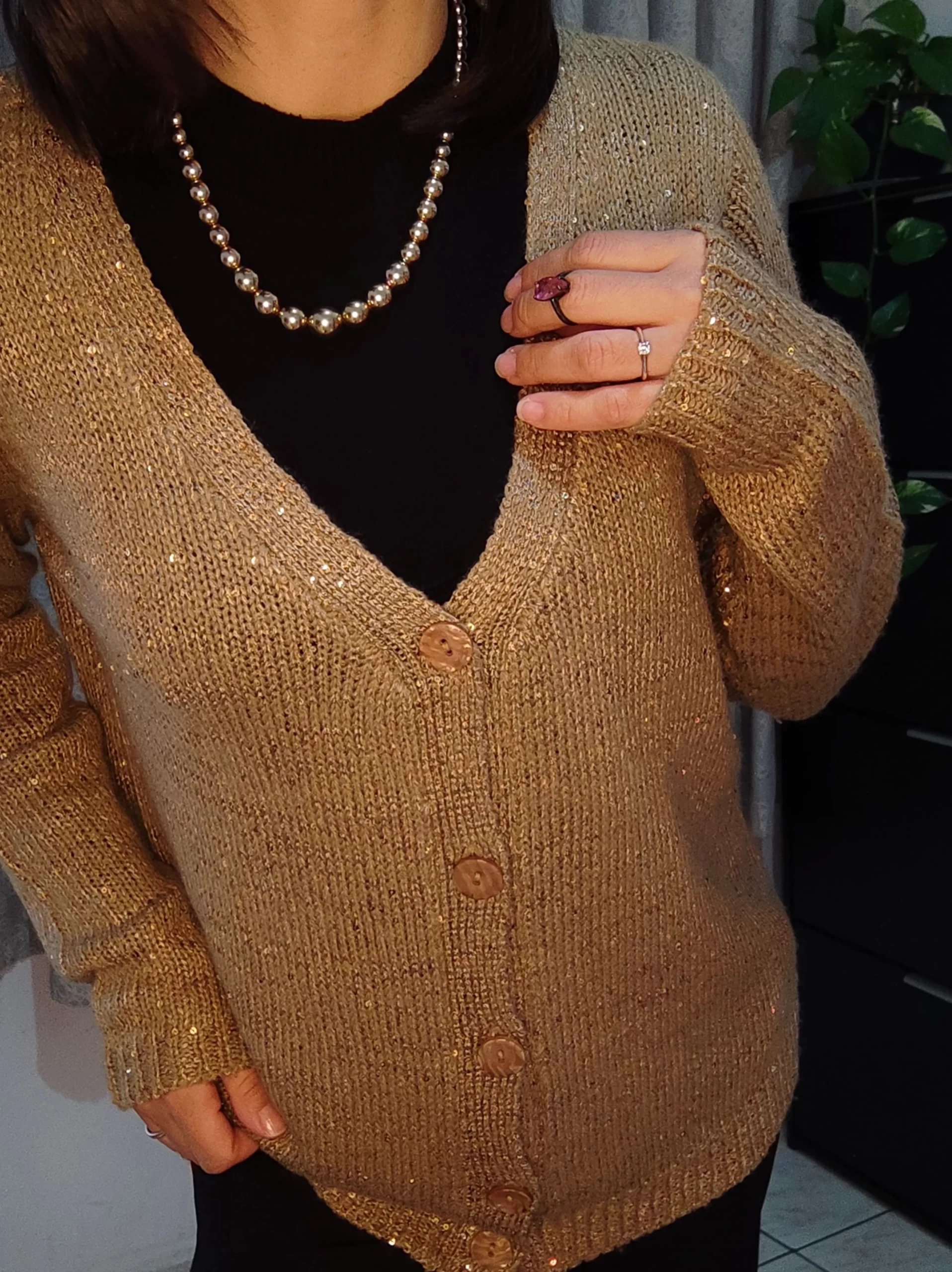 Cardigan Tricot com Fios Metalizados (GG) - Imagem 4