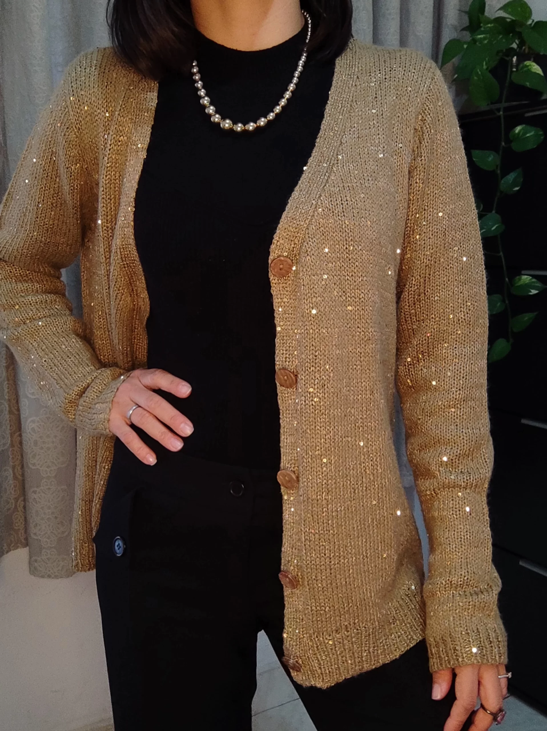 Cardigan Tricot com Fios Metalizados (GG) - Imagem 5