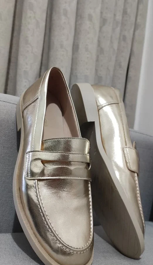 Mocassim Dourado Metalizado (Nº 39)